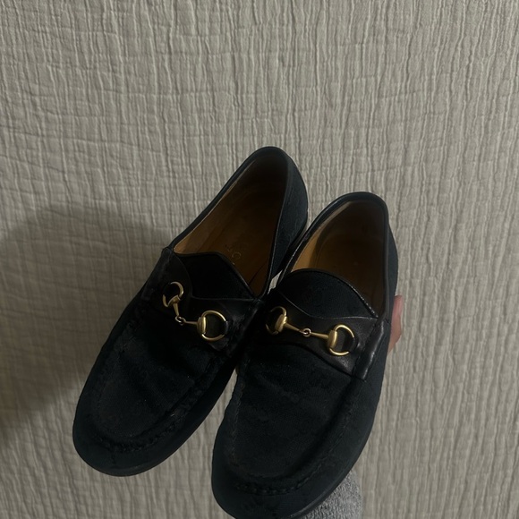 Gucci Vintage Horsebit loafers in blue canvas sz 6.5 - Picture 2 of 3